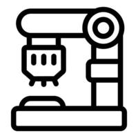 Medical linear icon of a robotic surgery machine operating vector