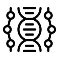 Dna strand connecting with molecule chains representing genetic engineering vector