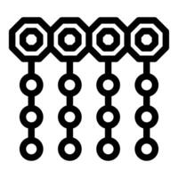 Blockchain network showing decentralized database structure vector