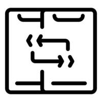 Agile software development process with backlog and sprints vector