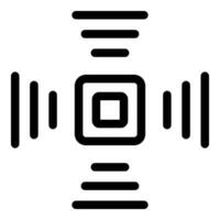 Square transforming into vertical and horizontal lines icon vector