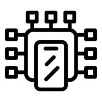 Smartphone representing mobile network hub connecting multiple devices vector