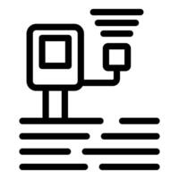 Parking meter accepting contactless payment using nfc technology vector
