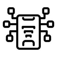 Smartphone connecting to multiple devices icon vector