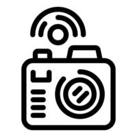 Digital camera is connecting to wireless network vector