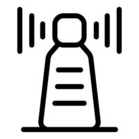 Radio tower transmitting signals for communication vector