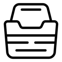 Archive box icon representing organizing and storing documents vector