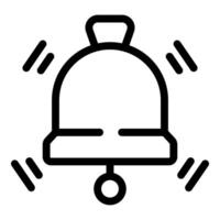 Alarm bell ringing icon for notification and alert vector