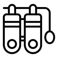 Nunchaku weapon hanging on a rack being displayed in a martial arts studio vector