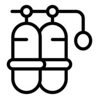 Scuba oxygen tank icon for diving and underwater exploration vector