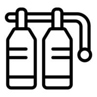 Oxygen tanks icon representing diving equipment for underwater exploration vector