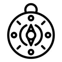 Compass with needle pointing north for navigation and orientation vector