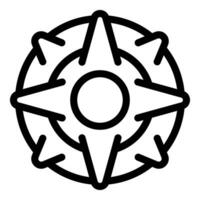 Compass rose icon showing eight compass points vector