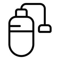 Computer mouse connecting with wire icon minimalist style vector