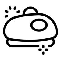 Simple line art illustration of a submarine diving in the ocean vector