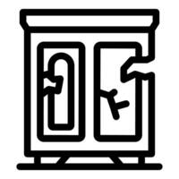 Old broken cabinet showing poverty and abandonment vector