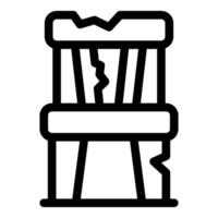 Earthquake causing damage to building structure icon vector