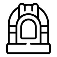 Igloo building kit with blocks of ice for winter tourism vector