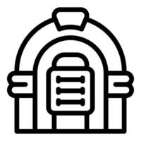 Jukebox showing song selection panel icon outline style vector