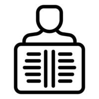 Man reading newspaper icon simple black style for any design vector