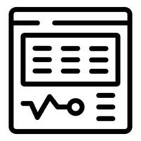 Online business monitoring app showing statistics data vector