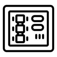Electric panel controlling power supply with buttons and switches vector