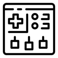 Online medical consultation platform showing patient data vector