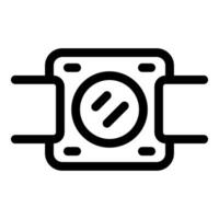 Water meter icon showing flow rate of liquid vector