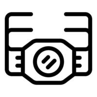 Modern smart watch showing time on screen icon vector
