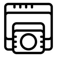 Website showing online credit card payment system icon vector