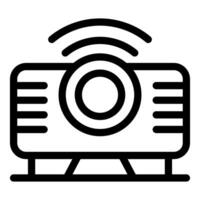 Wireless projector broadcasting signal for presentation vector