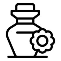 Flower extract being extracted and bottled for perfume creation vector