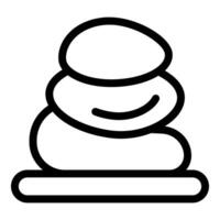 Stack of smooth stones balancing on top of each other creating zen atmosphere vector