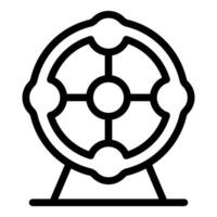 Hamster wheel standing on a stand for running pet icon outline vector