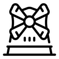 Cooling fan blowing air with rotation for heat reduction vector
