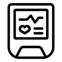 Glucose meter showing blood sugar level icon vector