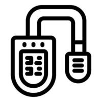 Electronic car key using remote control opening system vector