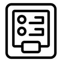Digital checklist showing two tasks completed on tablet vector