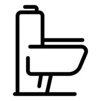 Modern toilet bowl standing on floor icon vector