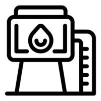 Water tank level sensor monitoring system icon vector