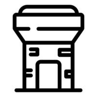 Observation tower standing tall with door and windows vector