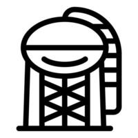Observation tower with curved staircase leading to top platform vector