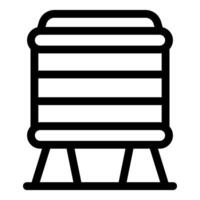 Water tank standing on support structure line icon vector