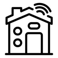 Smart home icon showing domotics and automation vector