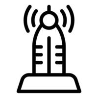 Electronic thermometer showing temperature with radio waves icon vector