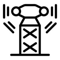 Simple icon representing a radio tower transmitting signals vector