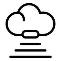 Cloud computing downloading data storage icon vector