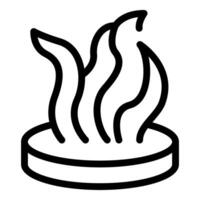 Fire alarm system sending up smoke signal icon vector