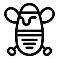 Black and white icon of a robot moving around vector