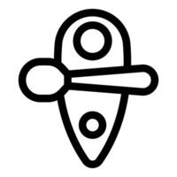 Door handle lever in unique shape for interior design vector